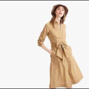 Long sleeved tie waist shirt dress